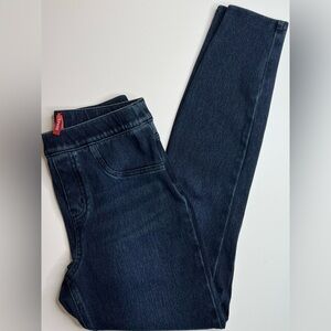 Spanx Jean-ish Ankle Legging Women Small, Dk Wash Stretch Pull-On, Tummy Control